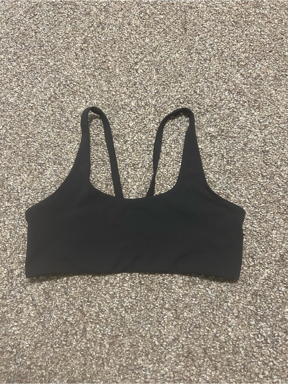 Vuori S Black Seamless Scoop-Back Bralette Workout Activewear Athletica Light